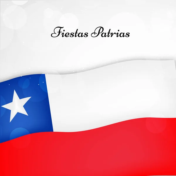 Ilustracja z Chile flagi do fiesty Patrias uroczystości — Wektor stockowy