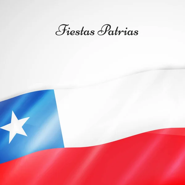 Ilustracja z Chile flagi do fiesty Patrias uroczystości — Wektor stockowy