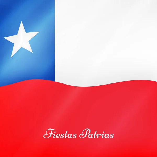 Ilustrace z Chile vlajek pro oslavy Fiestas Patrias — Stockový vektor