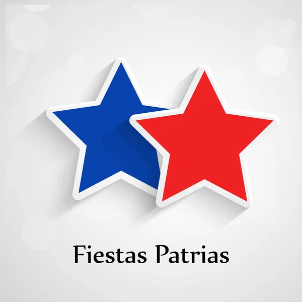 Ilustracja z Chile flagi do fiesty Patrias uroczystości — Wektor stockowy