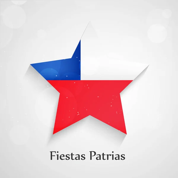 Ilustracja z Chile flagi do fiesty Patrias uroczystości — Wektor stockowy