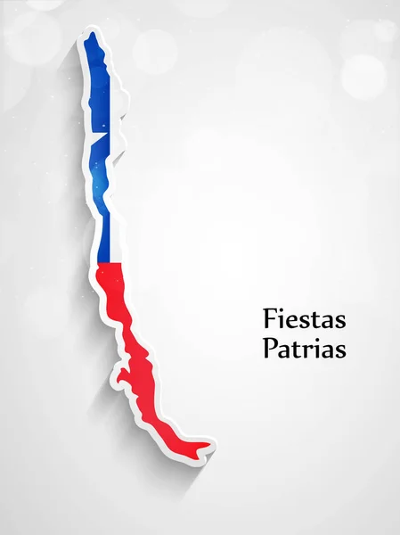 Şili Bayrakları illüstrasyon Fiestas Patrias kutlamaları için