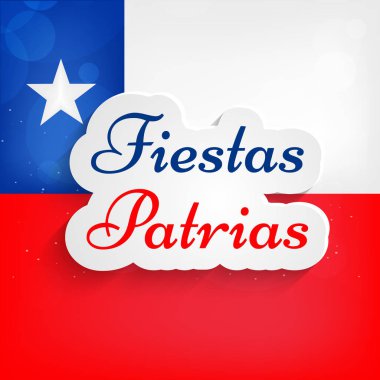 Illustration of Chile Flags for Fiestas Patrias celebrations clipart