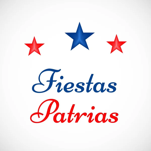 Ilustrace z Chile vlajek pro oslavy Fiestas Patrias — Stockový vektor