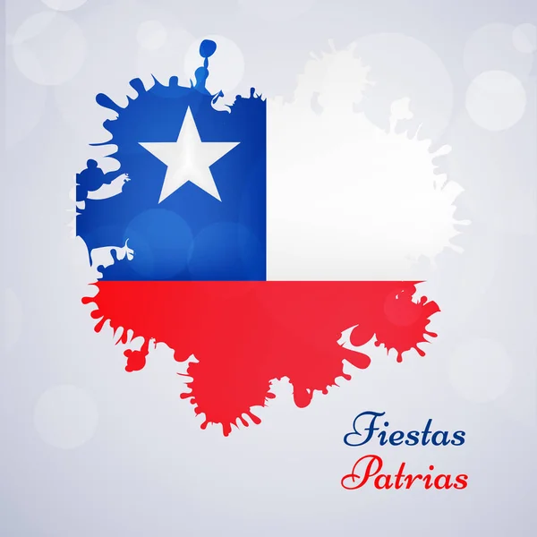 Ilustracja z Chile flagi do fiesty Patrias uroczystości — Wektor stockowy