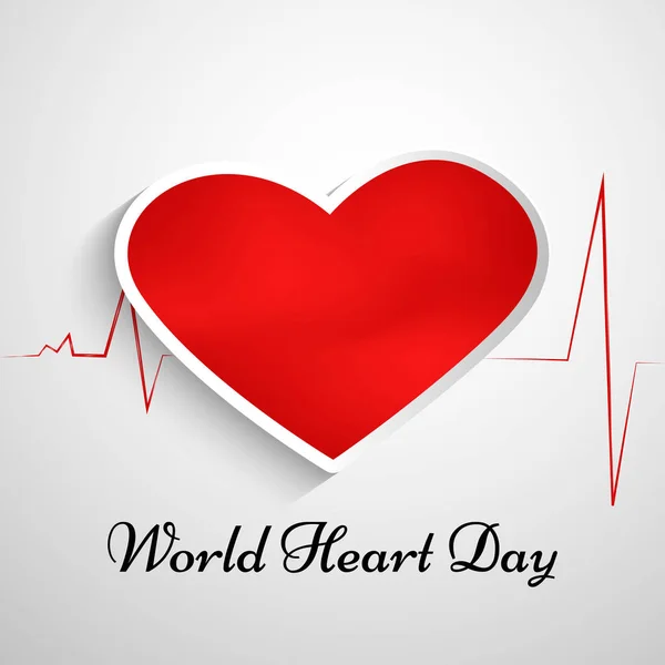 Ilustración del Día Mundial del Corazón Antecedentes — Vector de stock