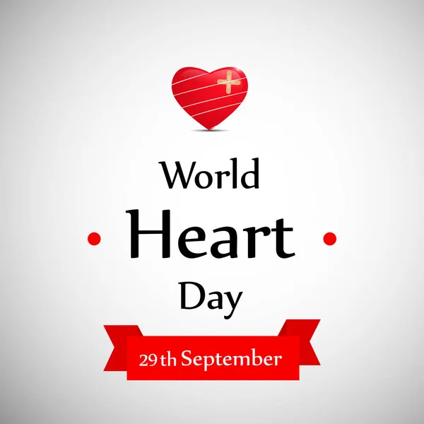 Ilustración del Día Mundial del Corazón Antecedentes — Vector de stock