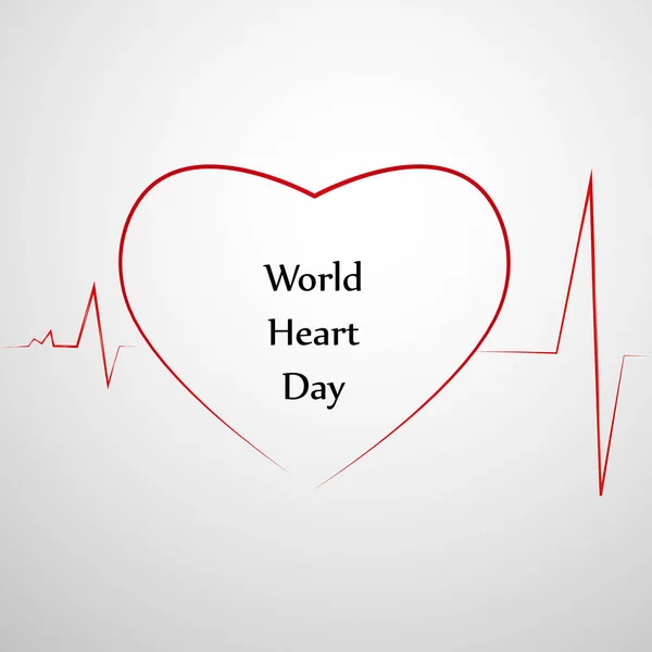 Ilustración del Día Mundial del Corazón Antecedentes — Vector de stock