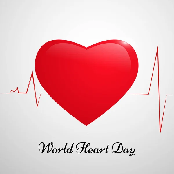 Ілюстрація світ серцем день фону — стоковий вектор