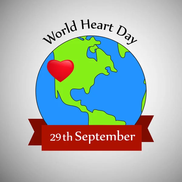 Ілюстрація світ серцем день фону — стоковий вектор