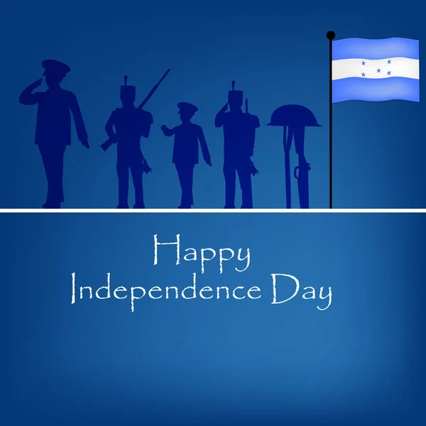 Ilustración de Honduras Independence Day Antecedentes — Vector de stock