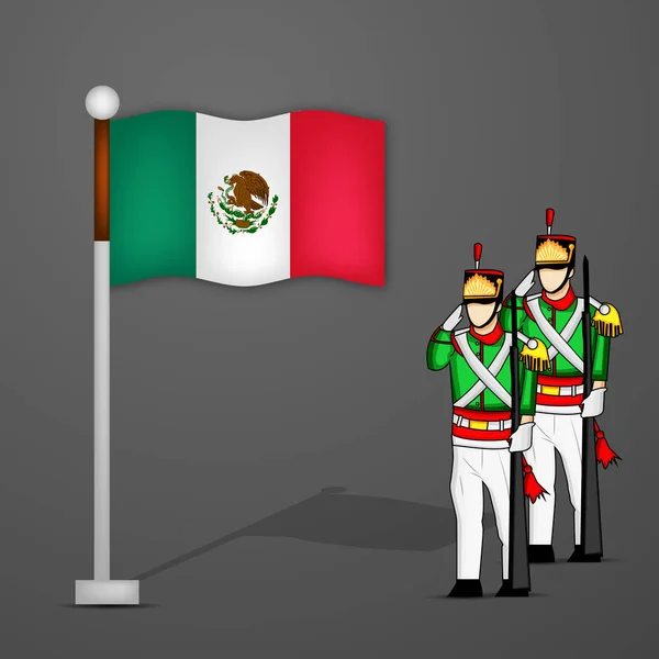 Ilustración del Día de la Independencia de México Antecedentes — Archivo Imágenes Vectoriales