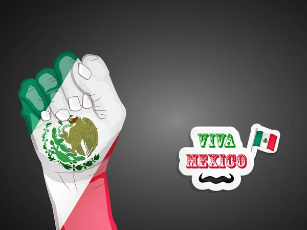 Ilustração do Dia da Independência do México fundo — Vetor de Stock