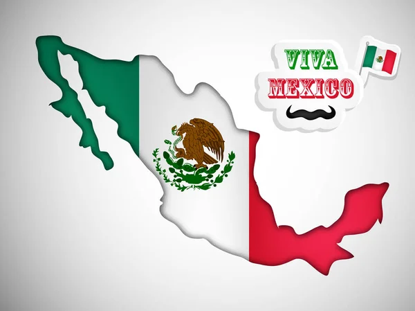 Ilustración del Día de la Independencia de México Antecedentes — Archivo Imágenes Vectoriales
