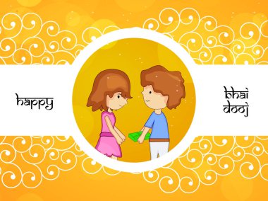 Hindu festivali Bhai Dooj arka plan resmi