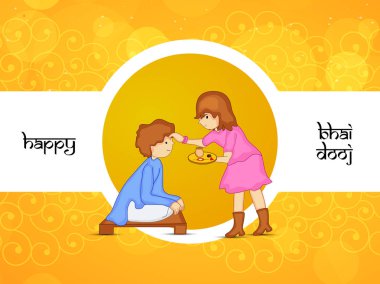 Hindu festivali Bhai Dooj arka plan resmi