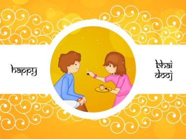 Hindu festivali Bhai Dooj arka plan resmi