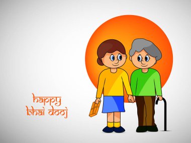 Hindu festivali Bhai Dooj arka plan resmi