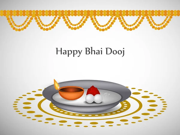 Иллюстрация индуистского фестиваля Bhai Dooj Background — стоковый вектор