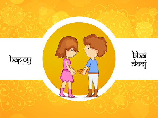 illustration of Hindu Festival Bhai Dooj Background