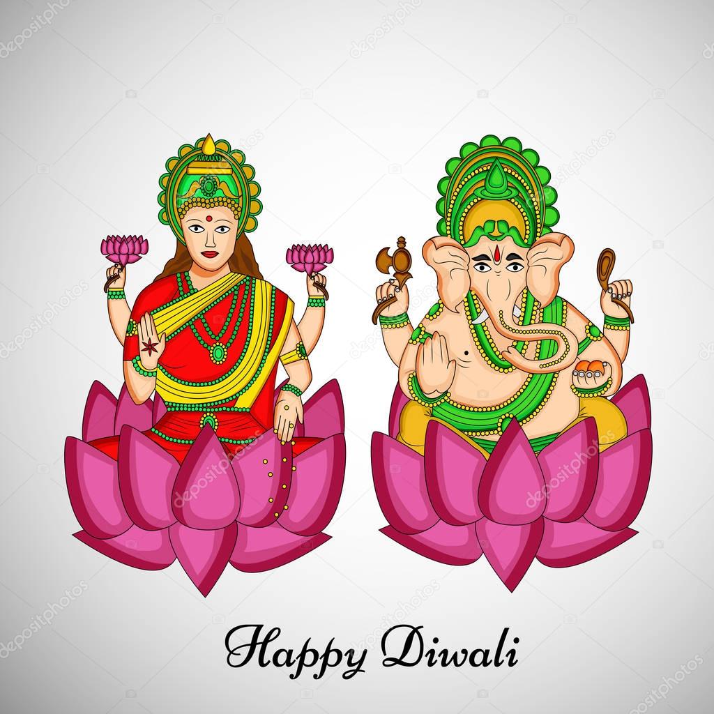 illustration of hindu festival Diwali background