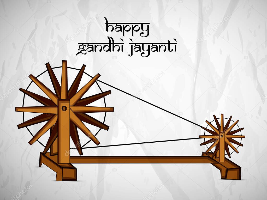 illustration of Gandhi Jayanti Background