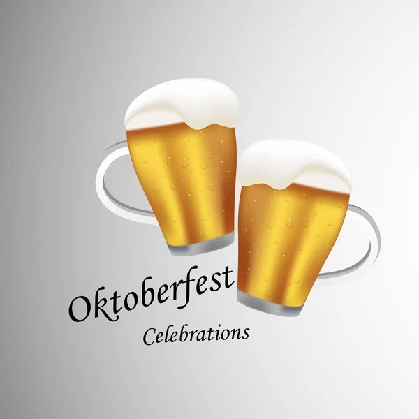 Halk Festivali Oktoberfest arka plan resmi — Stok Vektör