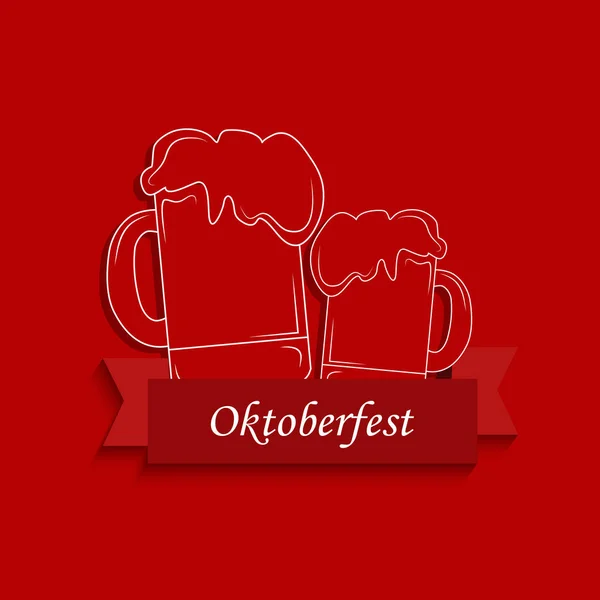 Ilustración del festival popular Oktoberfest fondo — Archivo Imágenes Vectoriales