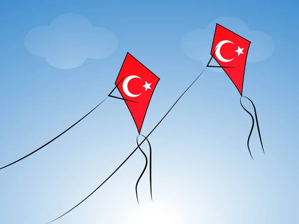 Ilustração de Turquia República Dia Fundo — Vetor de Stock