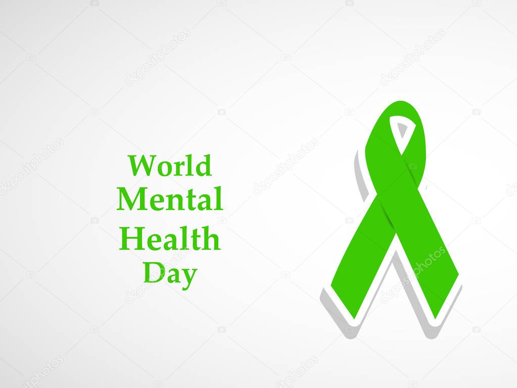 illustration of World Mental Health Day Background
