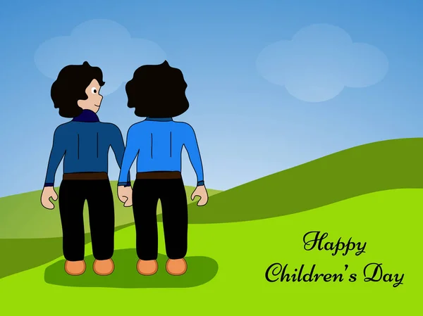 Illustration de la Journée de l'enfance Contexte — Image vectorielle
