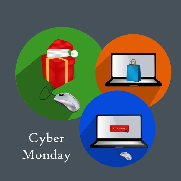 Illustration de fond Cyber Monday — Image vectorielle