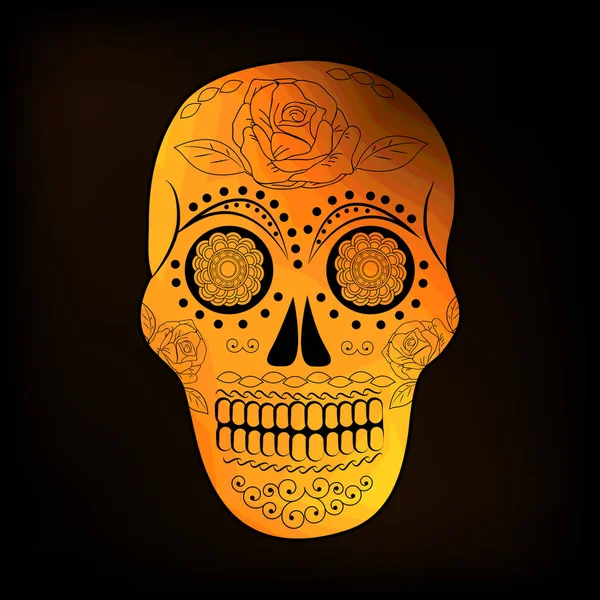 Ilustração de Dia De los Mexican Holiday Muertos fundo —  Vetores de Stock