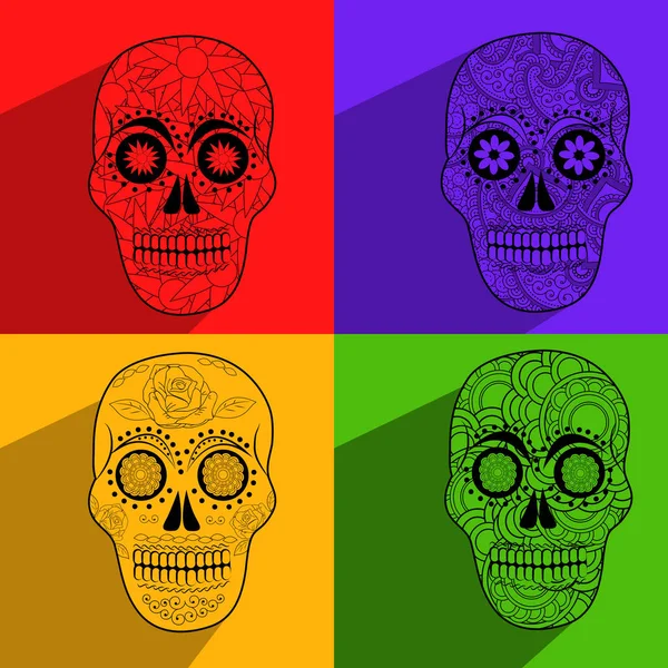 Illustration de Dia De los Mexicain vacances Muertos fond — Image vectorielle