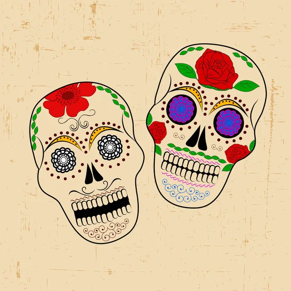 Illustration von dia de los mexikanische Urlaub muertos Hintergrund — Stockvektor