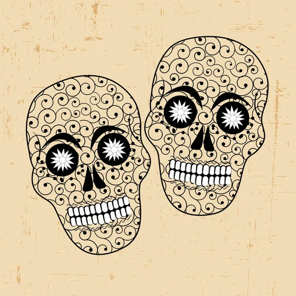 Illustration de Dia De los Mexicain vacances Muertos fond — Image vectorielle