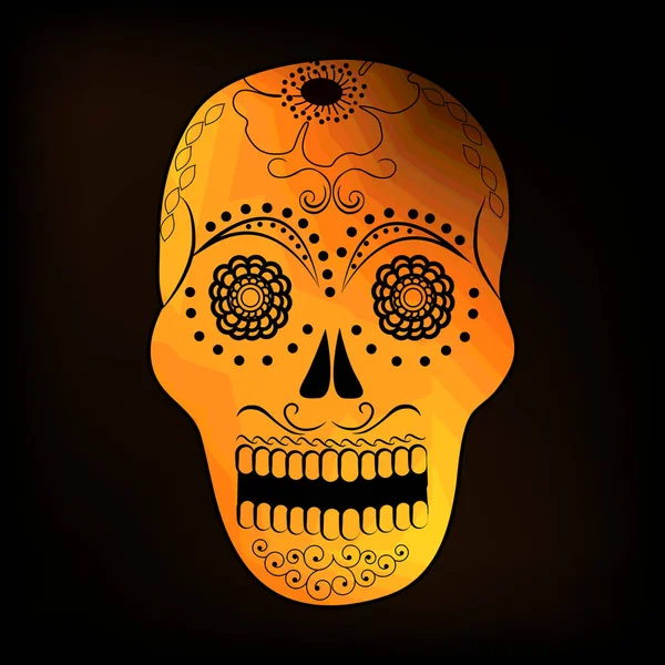 Ilustración de Dia De los Mexican Holiday Muertos fondo — Vector de stock