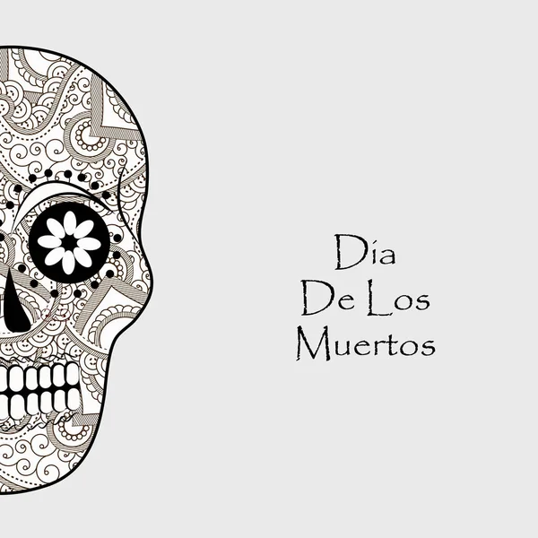 Illustration av Dia De los mexikanska Holiday Muertos bakgrund — Stock vektor