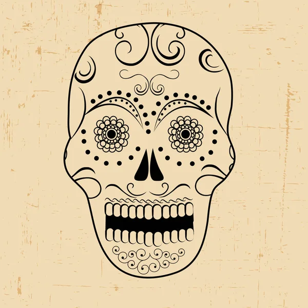 Ilustración de Dia De los Mexican Holiday Muertos fondo — Vector de stock