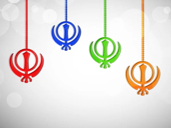 Illustrazione del festival Sikh Guru Nanak Jayanti Background — Vettoriale Stock