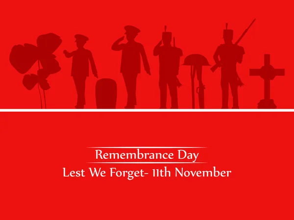 Illustration of Remembrance Day background — Stock Vector