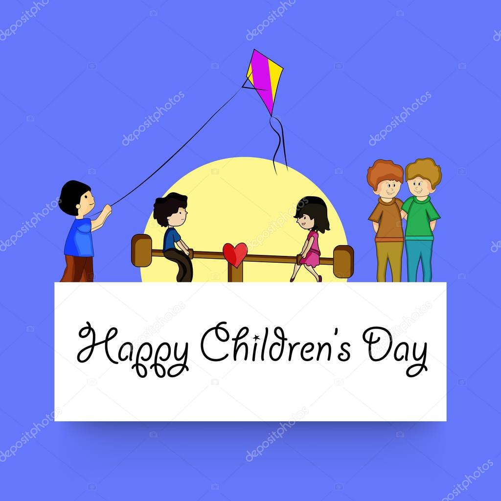 illustration of Childrens Day Background