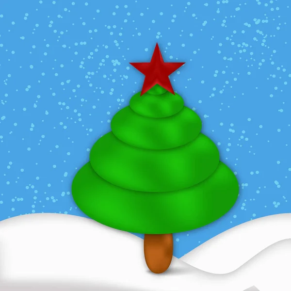 Illusztráció: karácsonyi háttér — Stock Vector