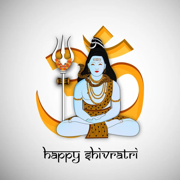 Ilustración del festival hindú Shivratri fondo — Vector de stock