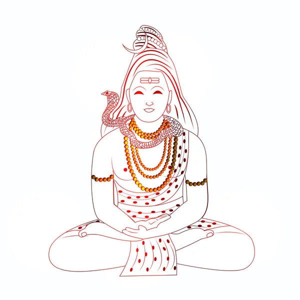 Ilustración del festival hindú Shivratri fondo — Vector de stock