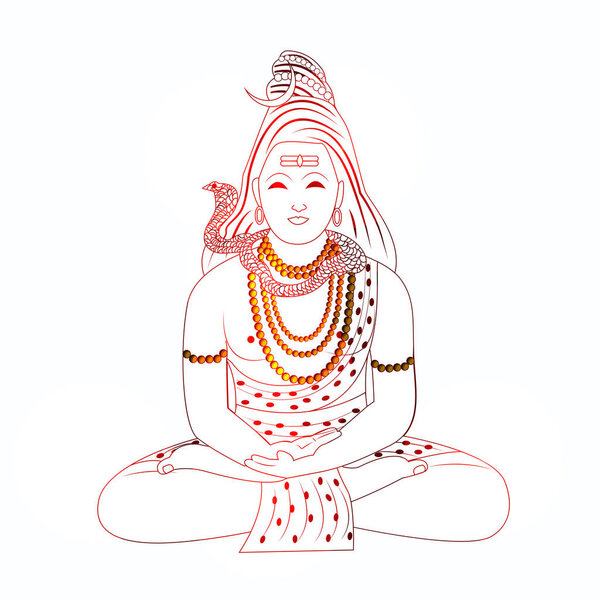 illustration of hindu festival Shivratri background