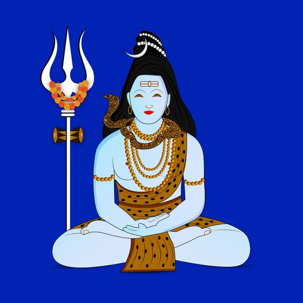 Εικονογράφηση της hindu Φεστιβάλ Shivratri φόντο — Διανυσματικό Αρχείο