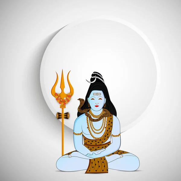 Illusztráció: hindu fesztivál Shivratri háttér — Stock Vector