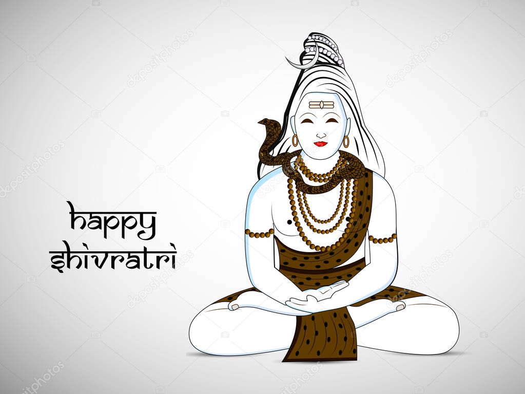 illustration of hindu festival Shivratri background