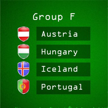 Futbol turnuva katılan farklı ülke bayrağı çizimi